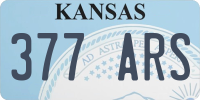 KS license plate 377ARS