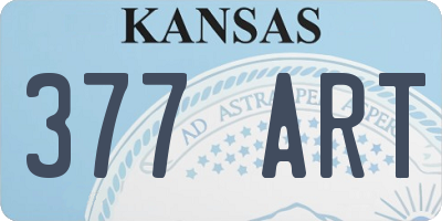 KS license plate 377ART