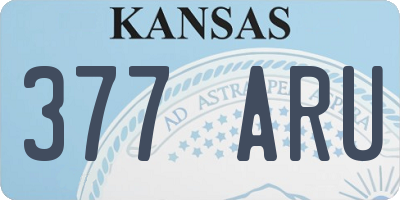 KS license plate 377ARU