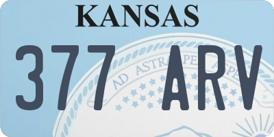 KS license plate 377ARV