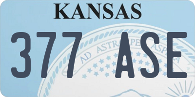 KS license plate 377ASE