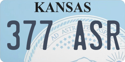 KS license plate 377ASR