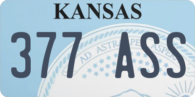 KS license plate 377ASS
