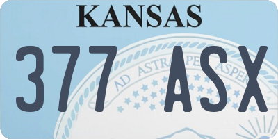 KS license plate 377ASX