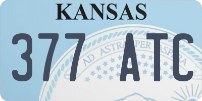 KS license plate 377ATC