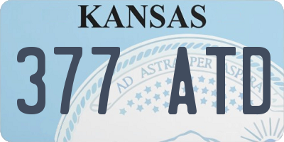 KS license plate 377ATD