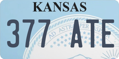 KS license plate 377ATE