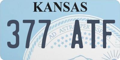 KS license plate 377ATF