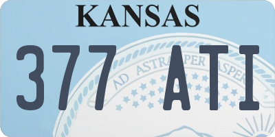 KS license plate 377ATI