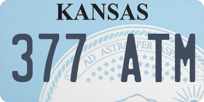 KS license plate 377ATM