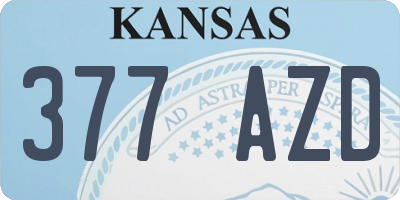 KS license plate 377AZD