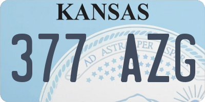 KS license plate 377AZG