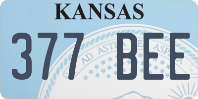 KS license plate 377BEE