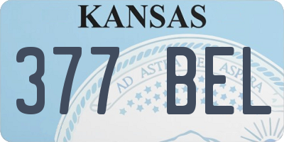 KS license plate 377BEL