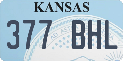 KS license plate 377BHL