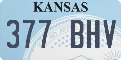 KS license plate 377BHV