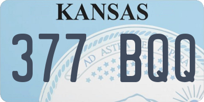 KS license plate 377BQQ