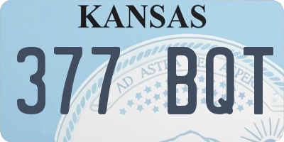 KS license plate 377BQT