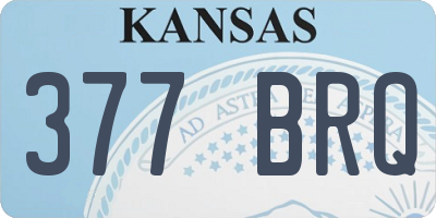 KS license plate 377BRQ
