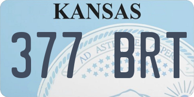 KS license plate 377BRT