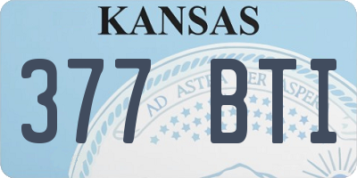 KS license plate 377BTI
