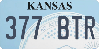 KS license plate 377BTR