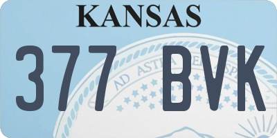 KS license plate 377BVK
