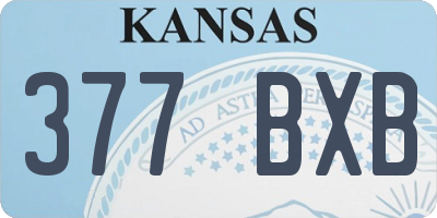 KS license plate 377BXB
