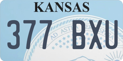 KS license plate 377BXU