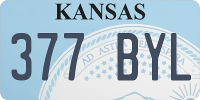 KS license plate 377BYL