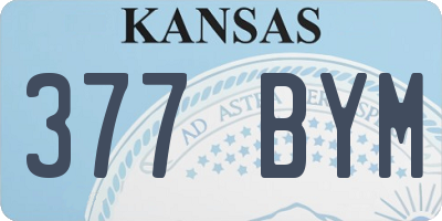 KS license plate 377BYM