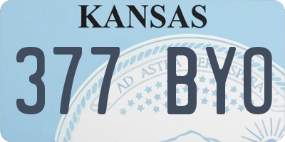 KS license plate 377BYO