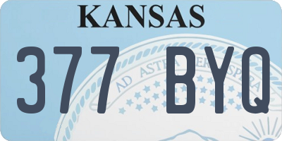 KS license plate 377BYQ
