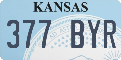 KS license plate 377BYR