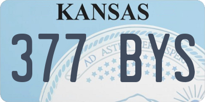 KS license plate 377BYS