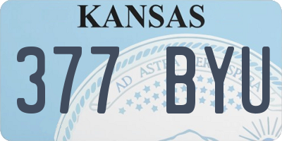 KS license plate 377BYU