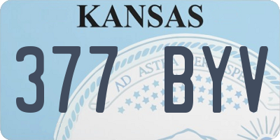 KS license plate 377BYV