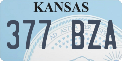 KS license plate 377BZA