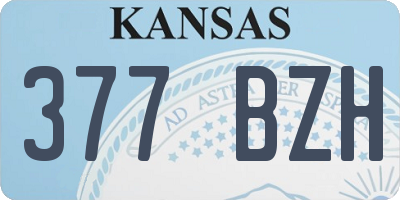KS license plate 377BZH