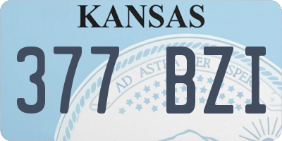 KS license plate 377BZI