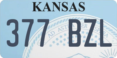 KS license plate 377BZL