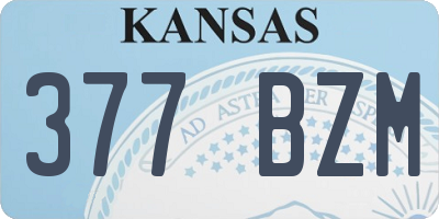 KS license plate 377BZM