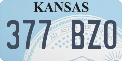 KS license plate 377BZO