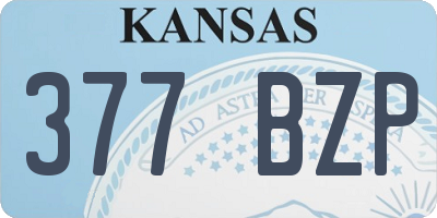 KS license plate 377BZP