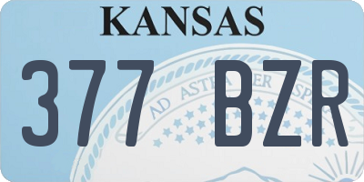 KS license plate 377BZR