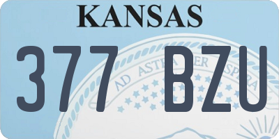 KS license plate 377BZU
