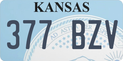 KS license plate 377BZV