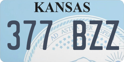 KS license plate 377BZZ