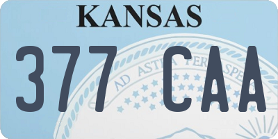 KS license plate 377CAA