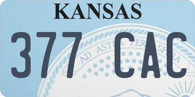 KS license plate 377CAC